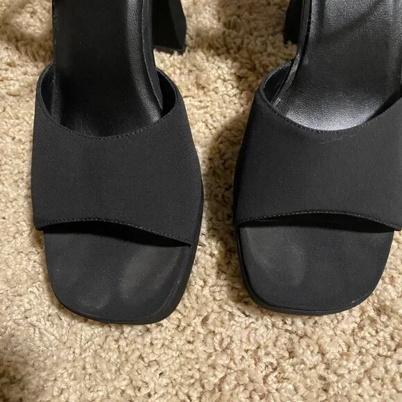 Mix It Black Platform Sandals Size 6 1/2 - Picture 8 of 11